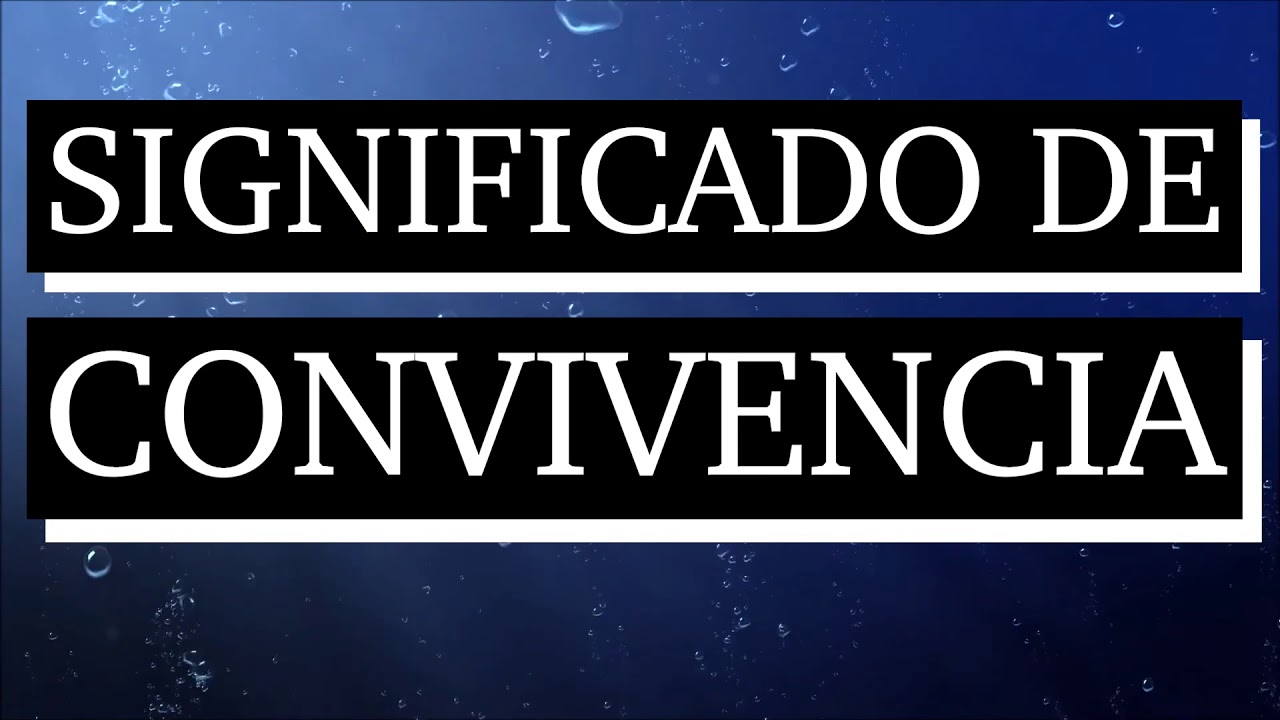 significado de convivencia